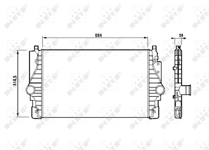 Intercooler 30873 NRF