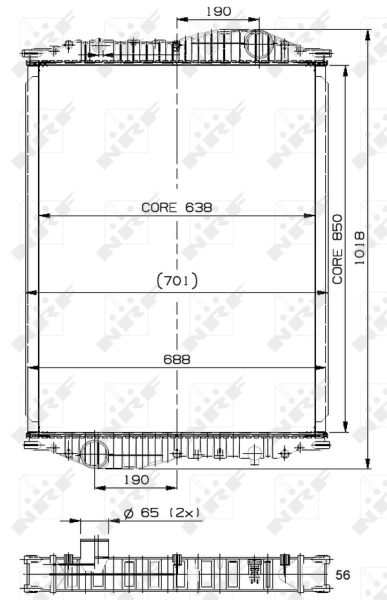 Radiador 509887 NRF