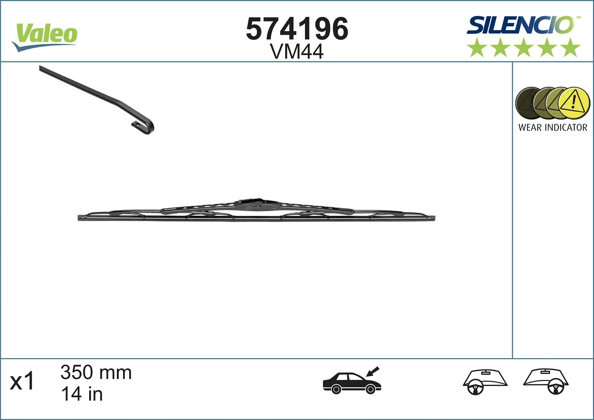 Escobilla del limpiaparabrisas del lado del pasajero VALEO 574196 precio, desde 7,92 EUR
