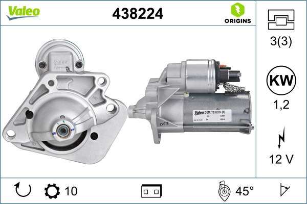 Comprar 438224 VALEO Motores de arranque
