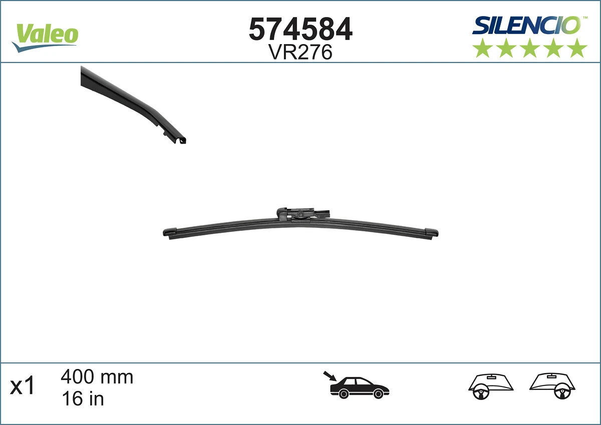 Escobilla del limpiaparabrisas trasero VALEO 574584 precio, desde 8,36 EUR