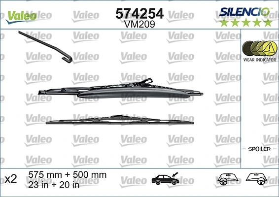 Escobillas delanteras VALEO 574254 precio, desde 23,37 EUR