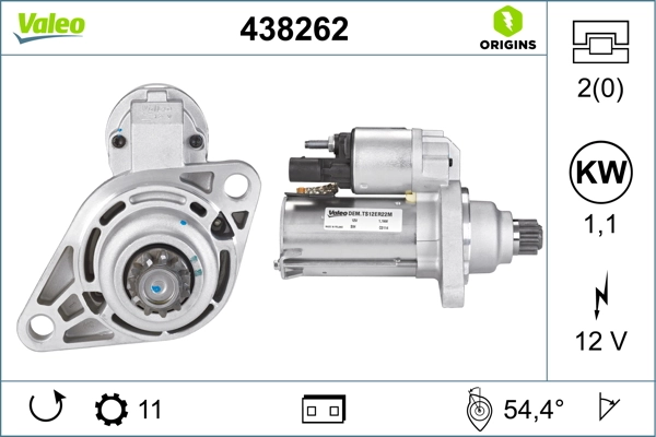 Comprar 438262 VALEO Motores de arranque