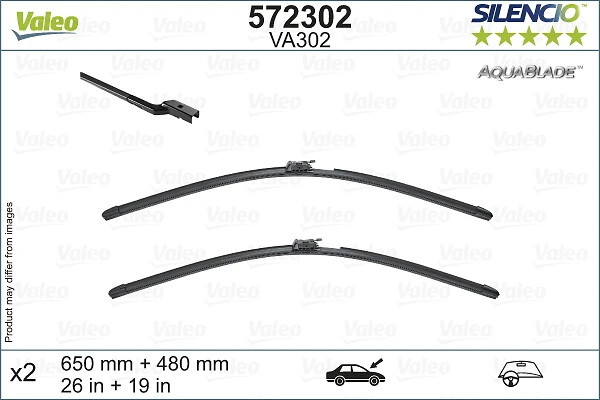Escobilla del limpiaparabrisas del lado del conductor 572302 VALEO
