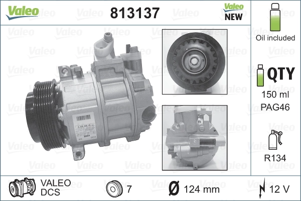 Compresor ac VALEO 813137 precio, desde 230,87 EUR