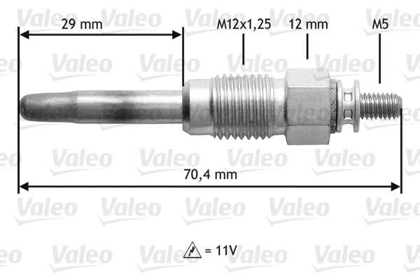 345190 VALEO Bujías de calentamiento