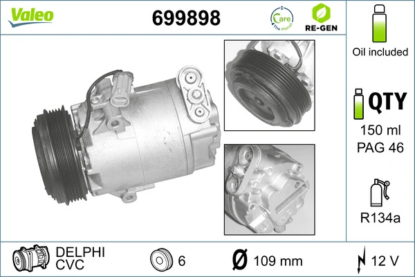 Compresor de aire acondicionado 93176876 General Motors