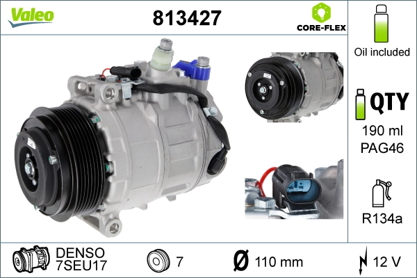 Comprar 813427 VALEO Compresor de aire acondicionado coche