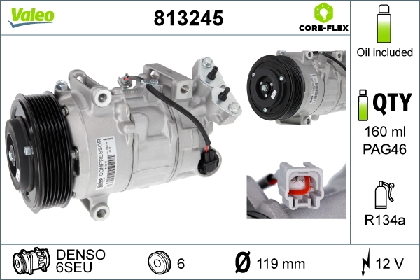 Comprar 813245 VALEO Compresor de aire acondicionado coche
