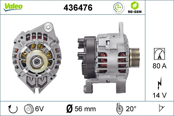 Alternador 9655249280 Fiat/Alfa/Lancia