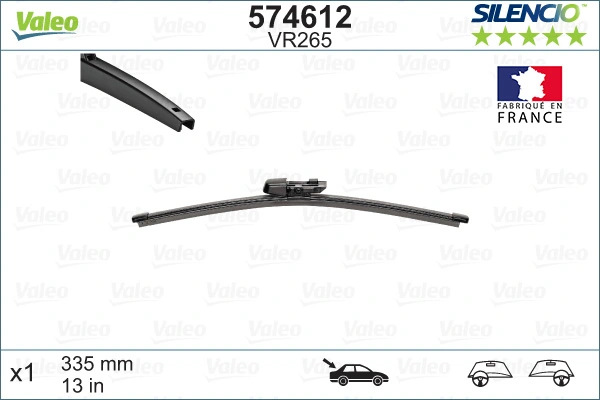 Limpiaparabrisas posterior VALEO 574612