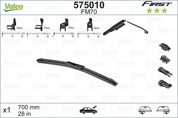 Comprar 575010 VALEO Escobilla del limpiaparabrisas del lado del conductor