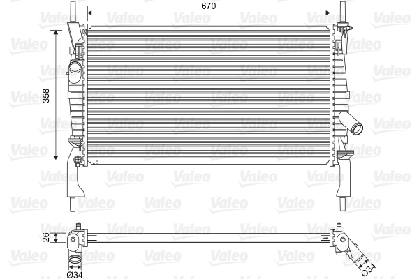 Comprar Radiador de auto Transit  V347/8