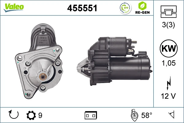 Comprar 455551 VALEO Motores de arranque