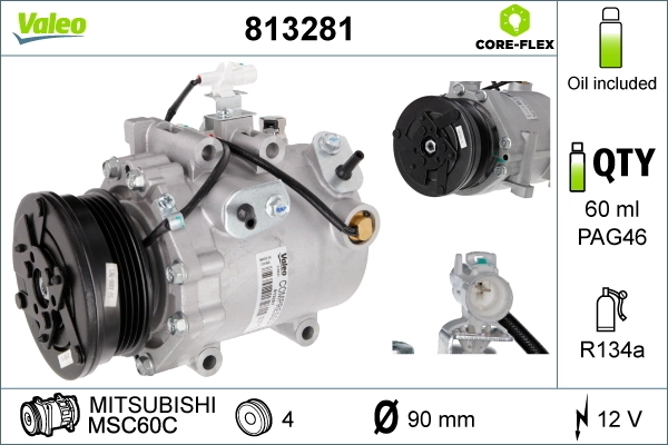 Comprar 813281 VALEO Compresor de aire acondicionado coche