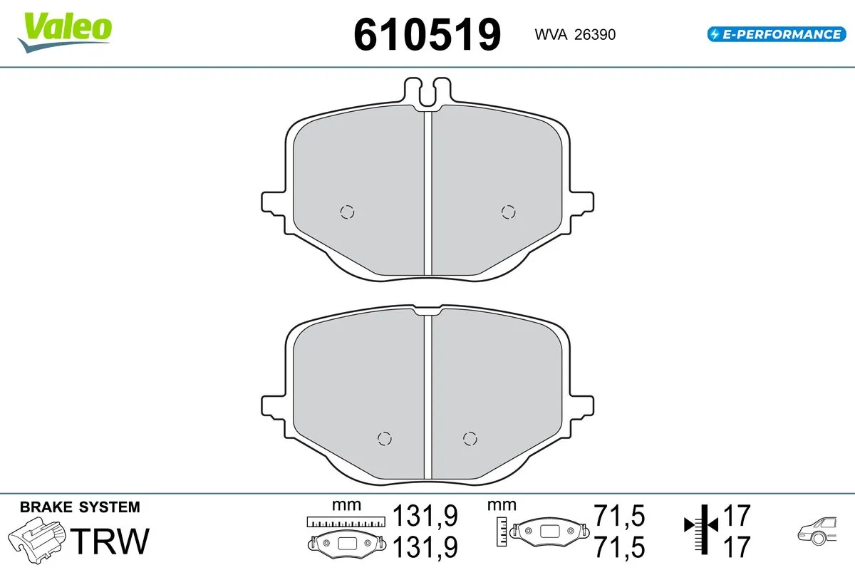 Pastillas traseras para Mercedes S  (W223)
