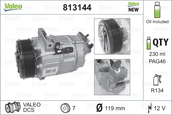 Compresor ac VALEO 813144 precio, desde 127,05 EUR