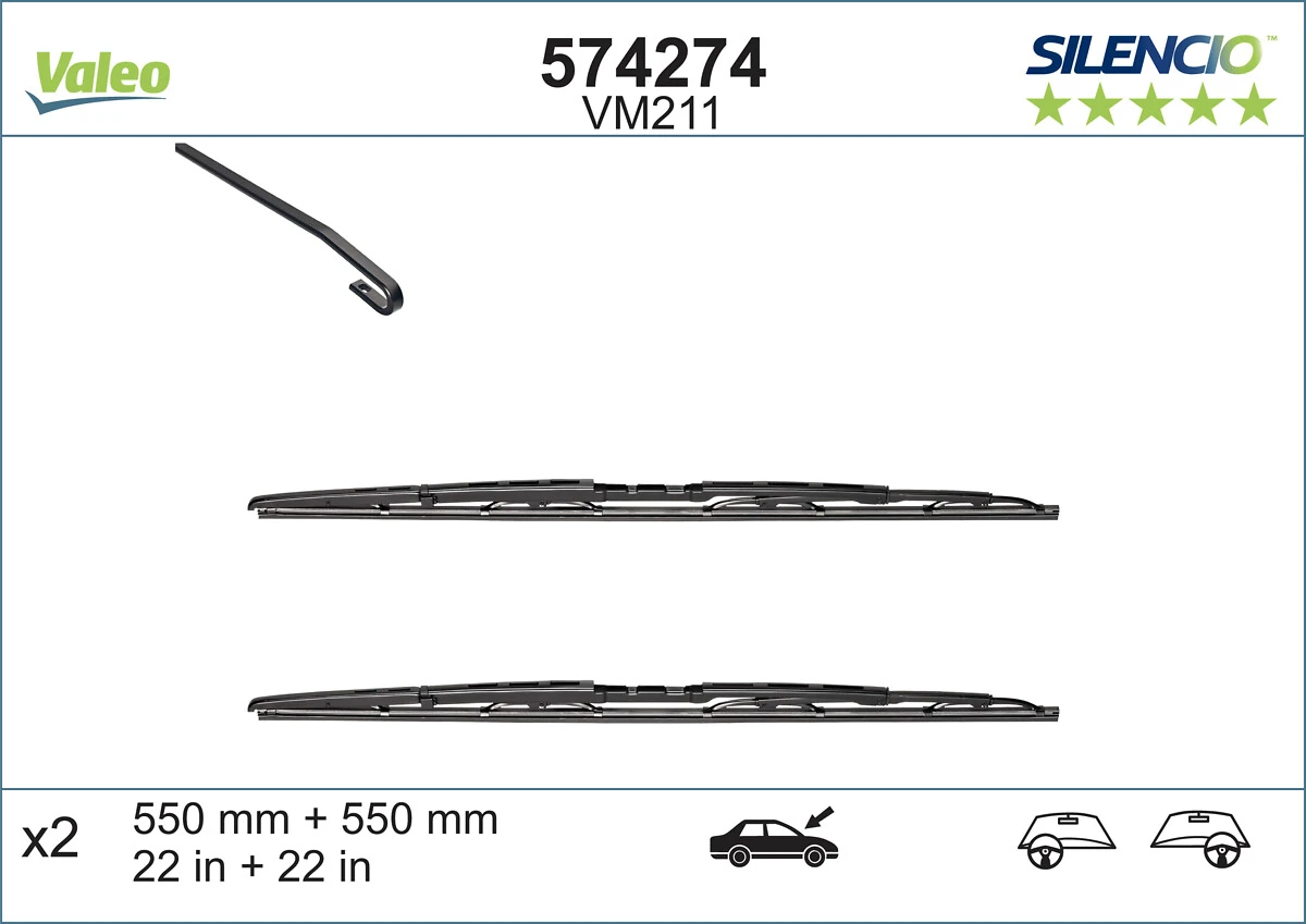 Escobilla del limpiaparabrisas del lado del conductor VALEO 574274 precio, desde 21,54 EUR