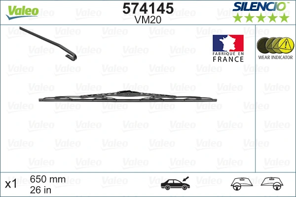 Comprar 574145 VALEO Escobilla del limpiaparabrisas del lado del conductor