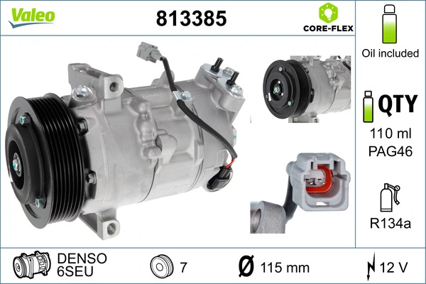 Comprar 813385 VALEO Compresor de aire acondicionado coche