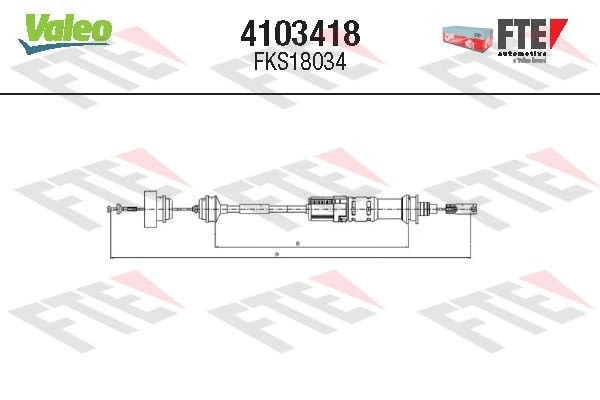 Cable de embrague 114015 Beca Cables