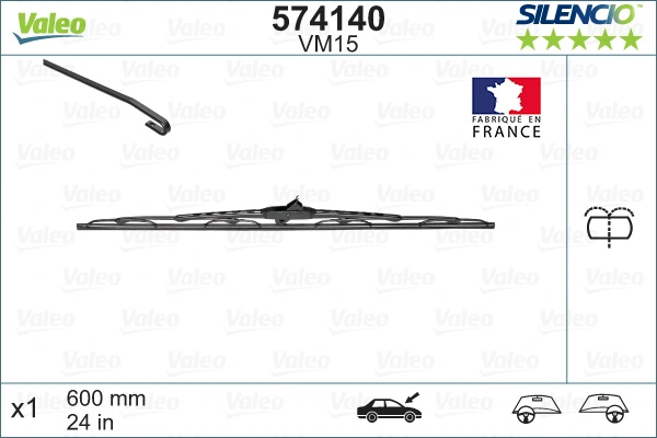 Comprar 574140 VALEO Escobilla del limpiaparabrisas del lado del conductor