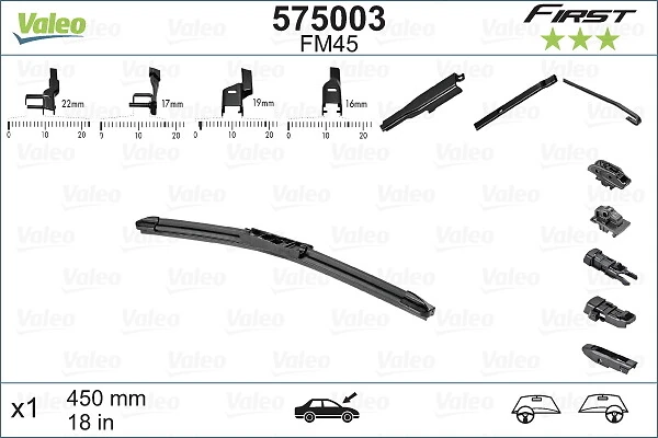 Comprar 575003 VALEO Escobilla del limpiaparabrisas del lado del pasajero