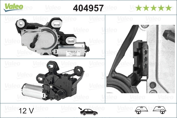 Comprar 404957 VALEO Motor limpiaparabrisas, trasera