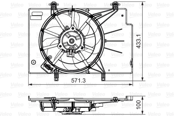 Ventilador del motor EV0120360 Jdeus