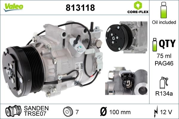 Comprar 813118 VALEO Compresor de aire acondicionado coche