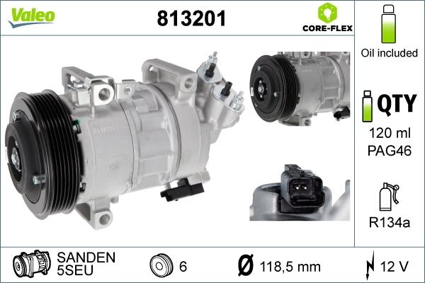 Comprar 813201 VALEO Compresor de aire acondicionado coche