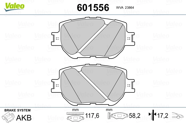 601556 VALEO Pastillas delanteras
