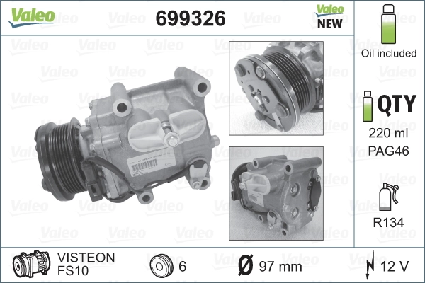 Comprar Compresor de aire acondicionado Ford Connect  TC7