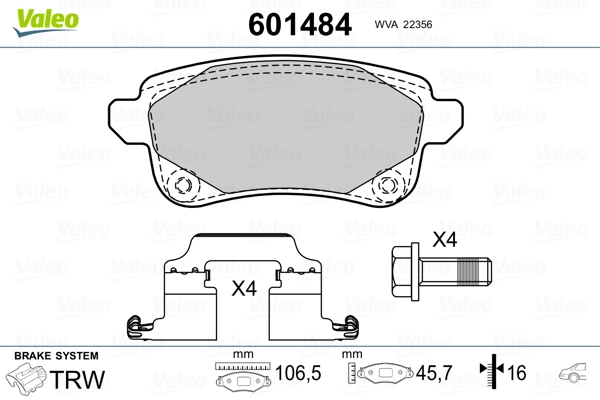 Pastillas de freno traseras GDB2136 Ford