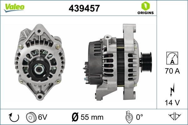 Alternador de coche para Opel Kadett E 35, 36, 45, 46