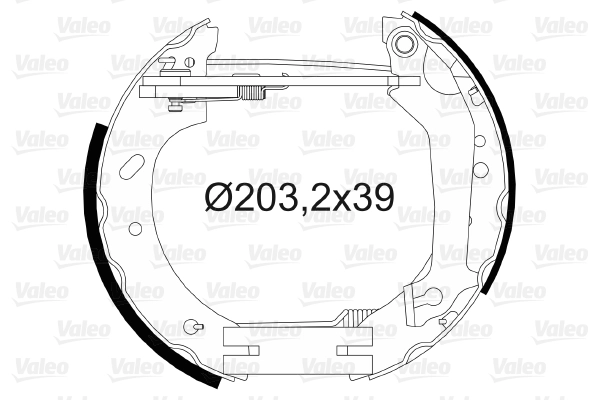 Zapatas de freno de tambor traseras VALEO 554858