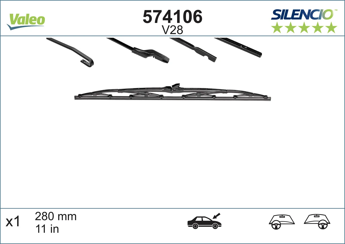 Escobilla del limpiaparabrisas trasero VALEO 574106 precio, desde 4,71 EUR