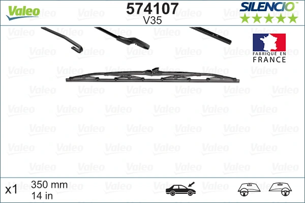Comprar 574107 VALEO Limpiaparabrisas traseros