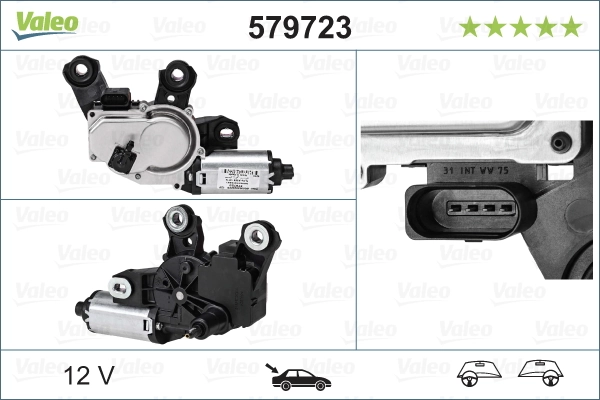 Comprar 579723 VALEO Motor limpiaparabrisas, trasera