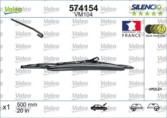 Comprar 574154 VALEO Escobilla del limpiaparabrisas del lado del pasajero