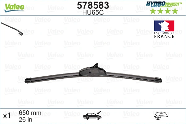 Limpiaparabrisas delantera VALEO 578583
