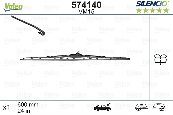 Escobilla del limpiaparabrisas del lado del conductor VALEO 574140 precio, desde 12,52 EUR