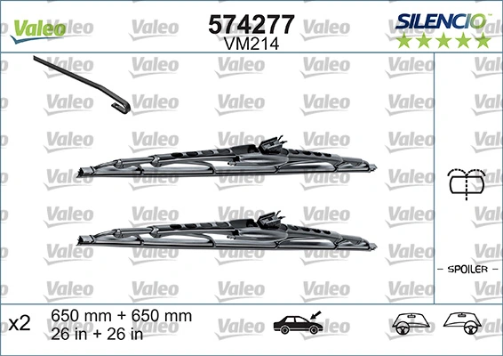 Escobillas delanteras VALEO 574292 precio, desde 14,31 EUR