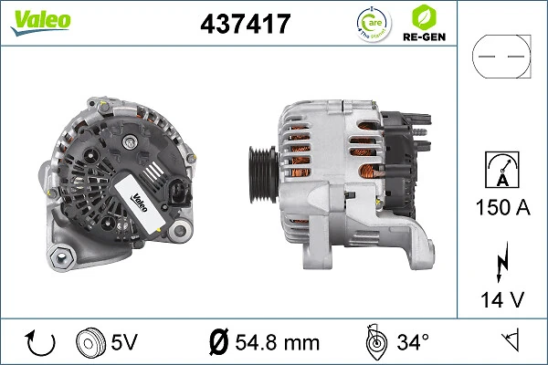 Alternador del motor VALEO 437417 precio, desde 176,99 EUR