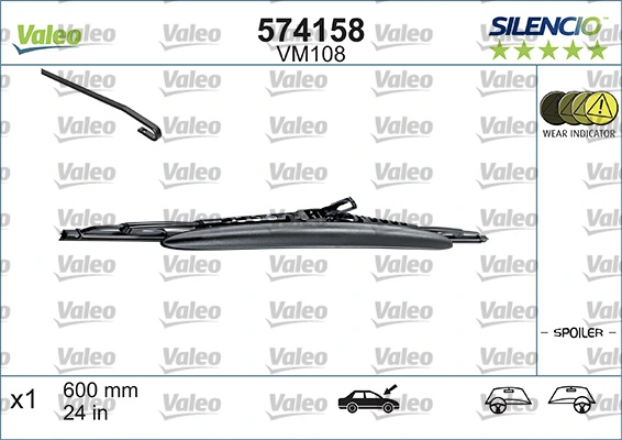 Escobilla del limpiaparabrisas del lado del conductor VALEO 574158 precio, desde 11,81 EUR