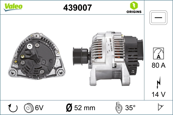 Alternador del motor VALEO 439007 precio, desde 59,53 EUR