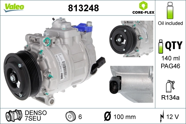 Comprar 813248 VALEO Compresor de aire acondicionado coche