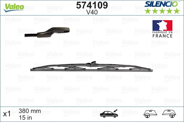 Comprar 574109 VALEO Escobilla del limpiaparabrisas del lado del pasajero