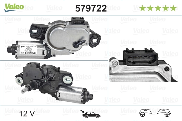 Comprar 579722 VALEO Motor limpiaparabrisas, trasera