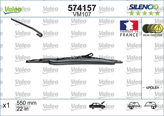 Comprar 574157 VALEO Escobilla del limpiaparabrisas del lado del conductor